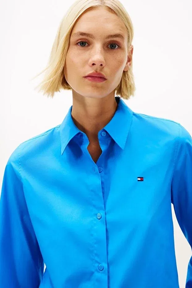 Женская рубашка с длинным рукавом в полоску Tommy Hilfiger, Mesmerizing Blue — фото 2