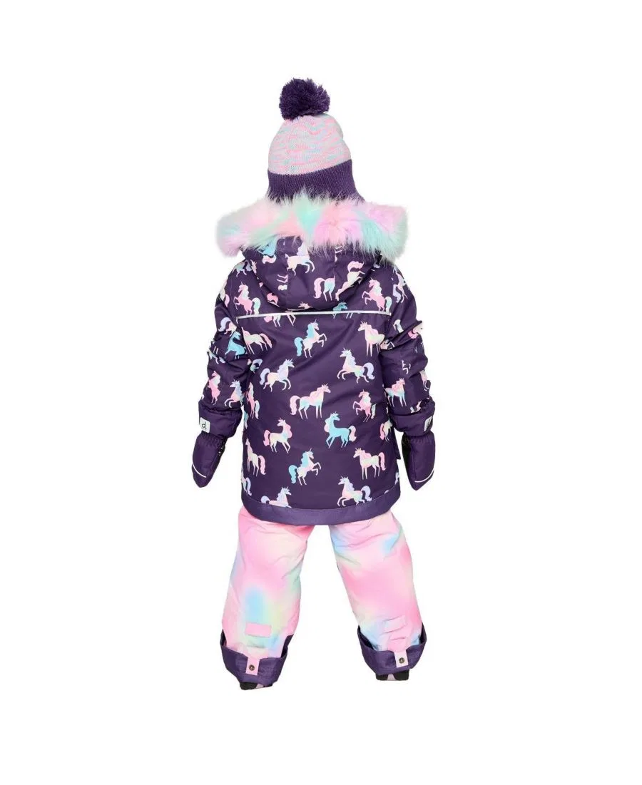 Детский комплект из куртки и снежных штанов Deux par Deux, цвет Purple Unicorn Print — фото 2