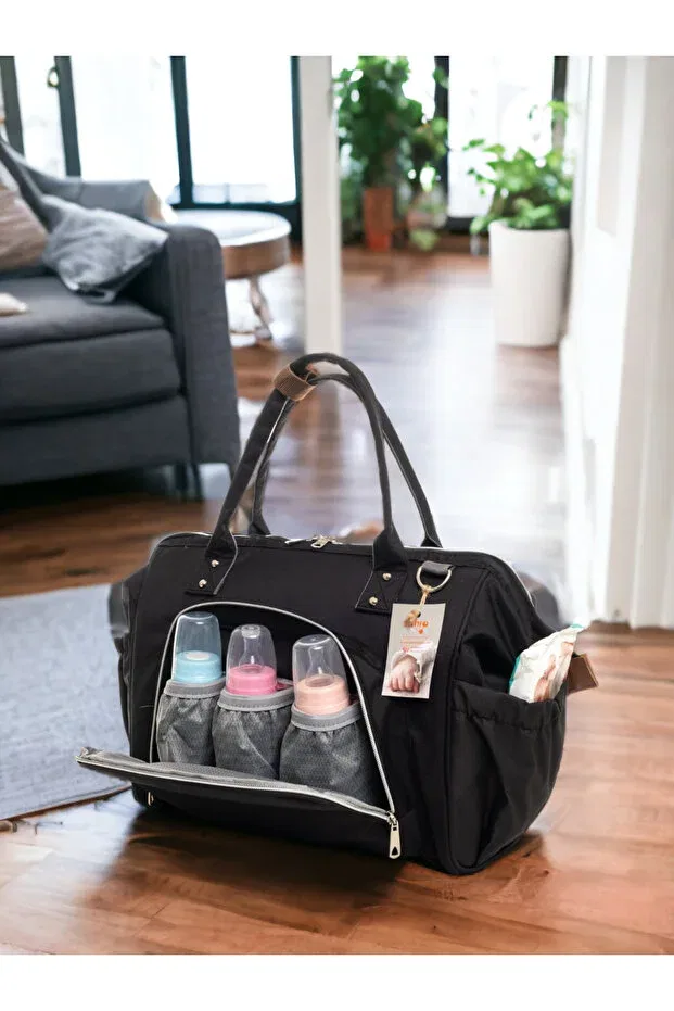 Детский комплект одежды для новорожденных полосатый Happybaby Sahra, Anthracite-Pink — фото 3