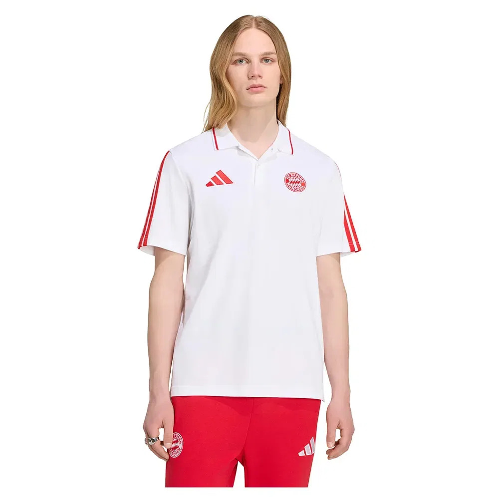 Мужское поло с коротким рукавом FC Bayern Munich DNA Adidas, White
