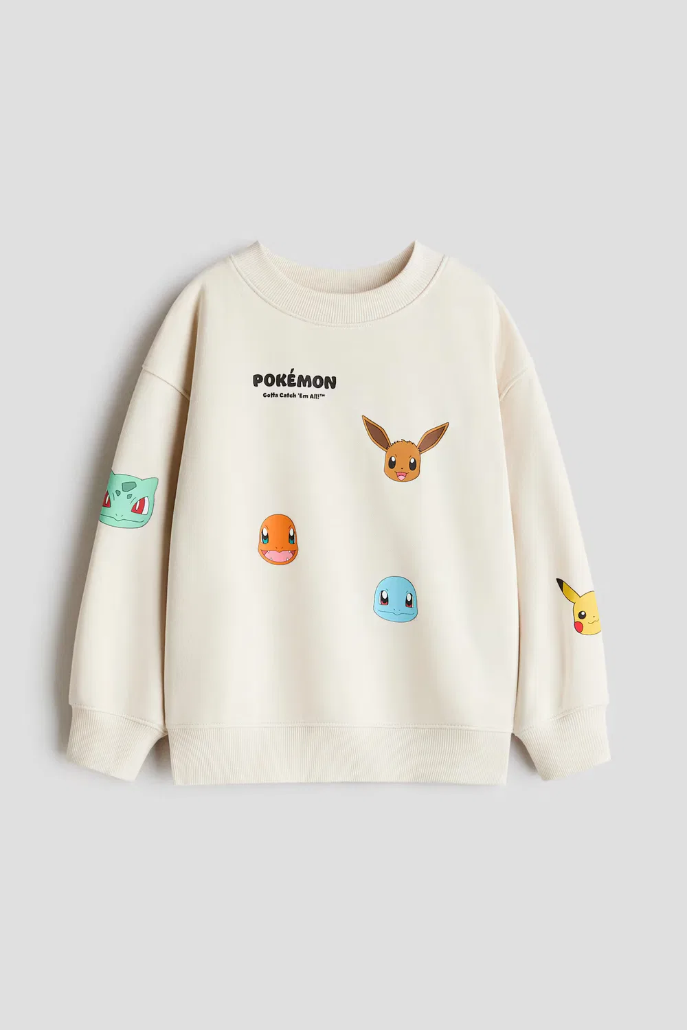 Толстовка с принтом и мягкой внутренней стороной H&M, Cremefarben/Pokémon