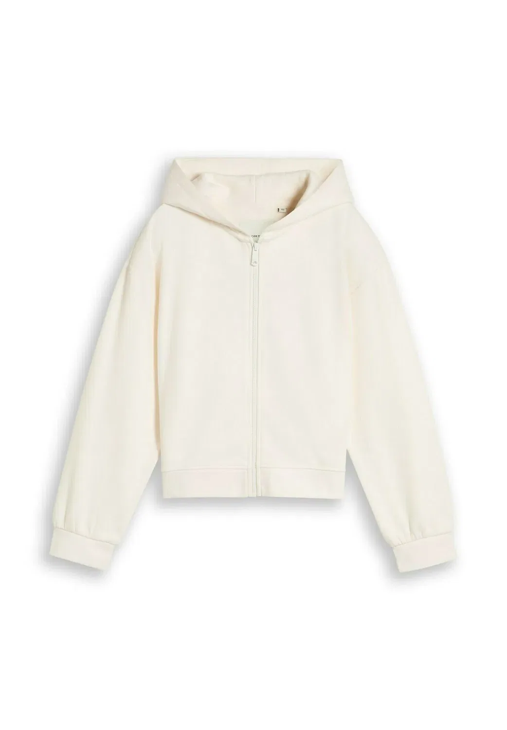 Толстовка-Худи большого размера Strick & sweatshirts на молнии Tom Tailor, Gardenia White