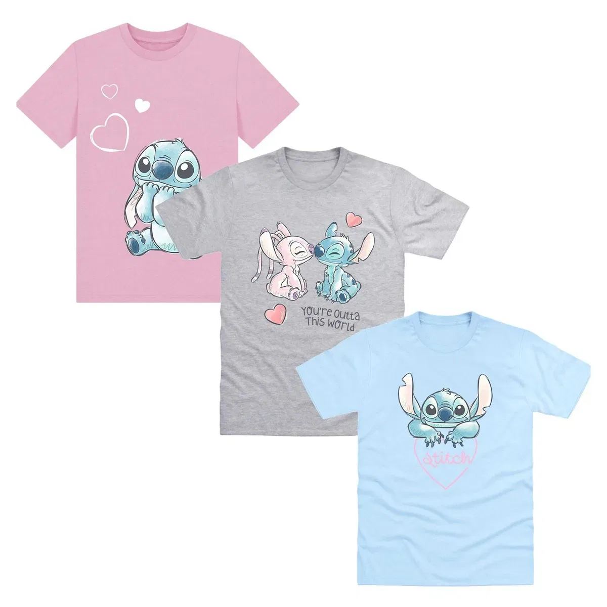 Футболка с принтом Stitch & Angel Lilo & Stitch, Multi