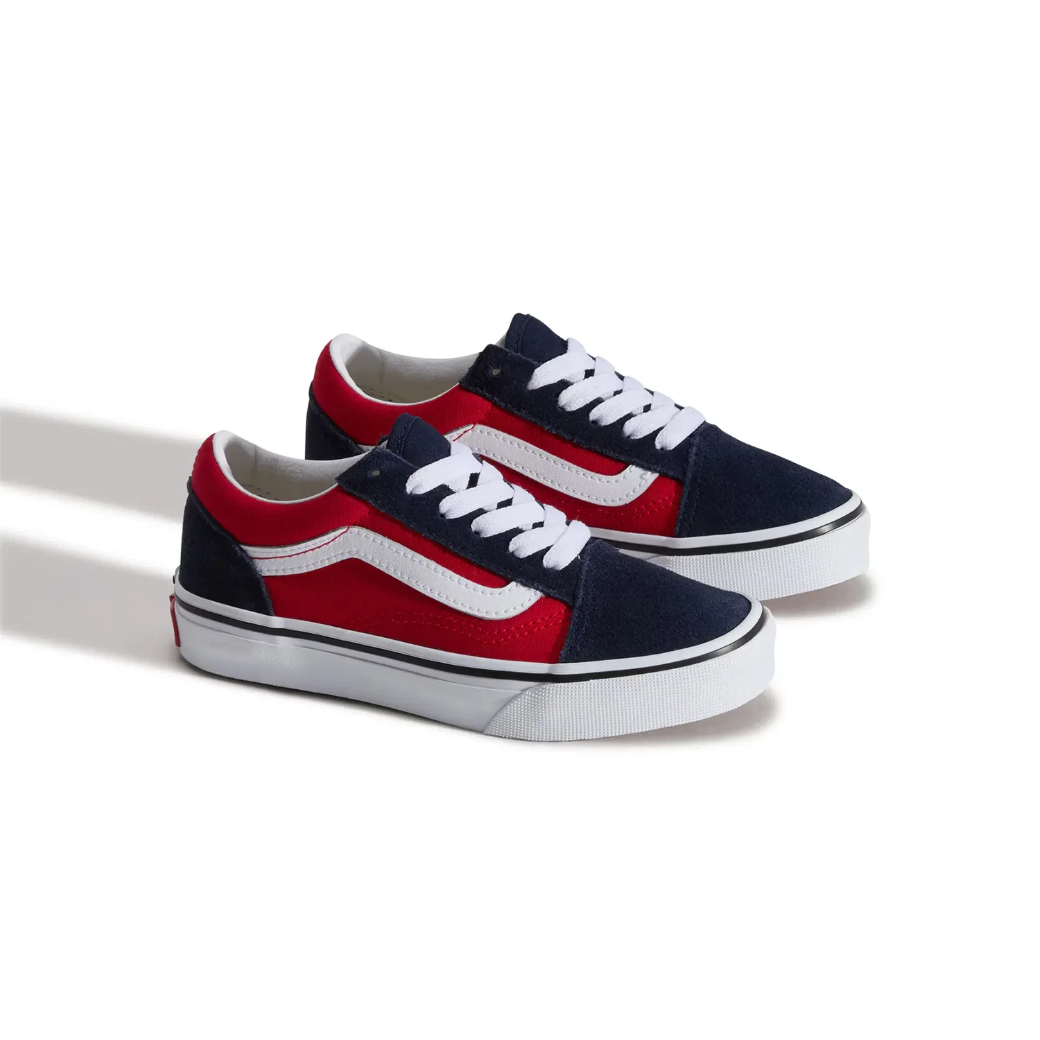 Детские кеды Old Skool Vans, Красный / Темно-синий — фото 2