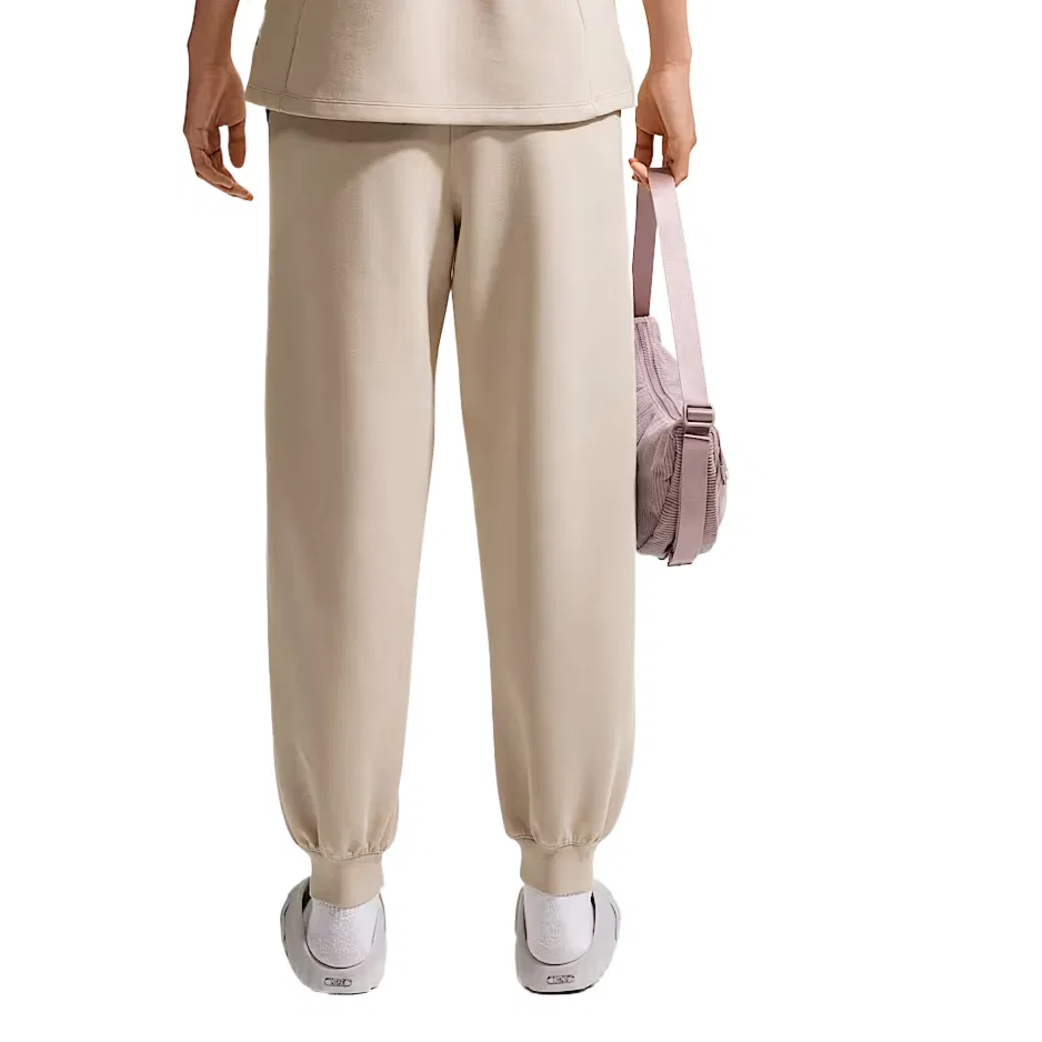 Женские трикотажные спортивные штаны с манжетами Nike, Cream II/Preppy Gray — фото 3