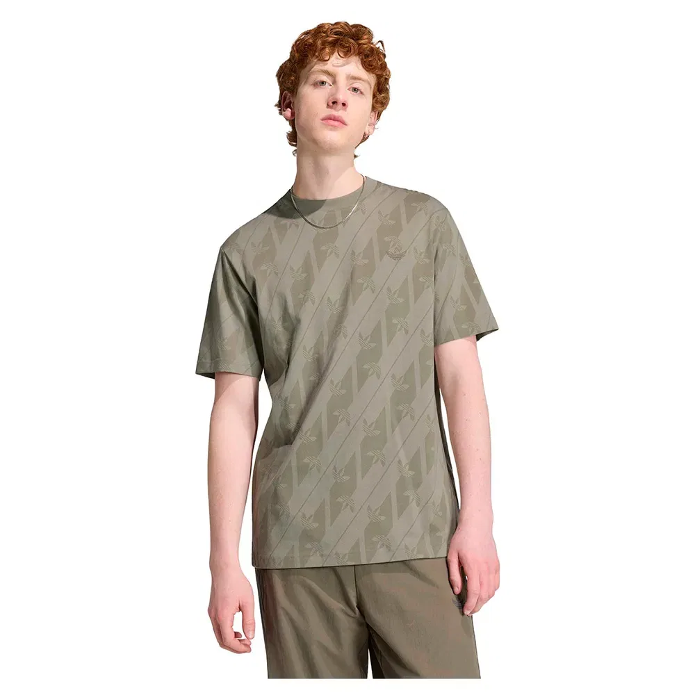 Футболка с коротким рукавом Monogram AOP Adidas Originals, серый