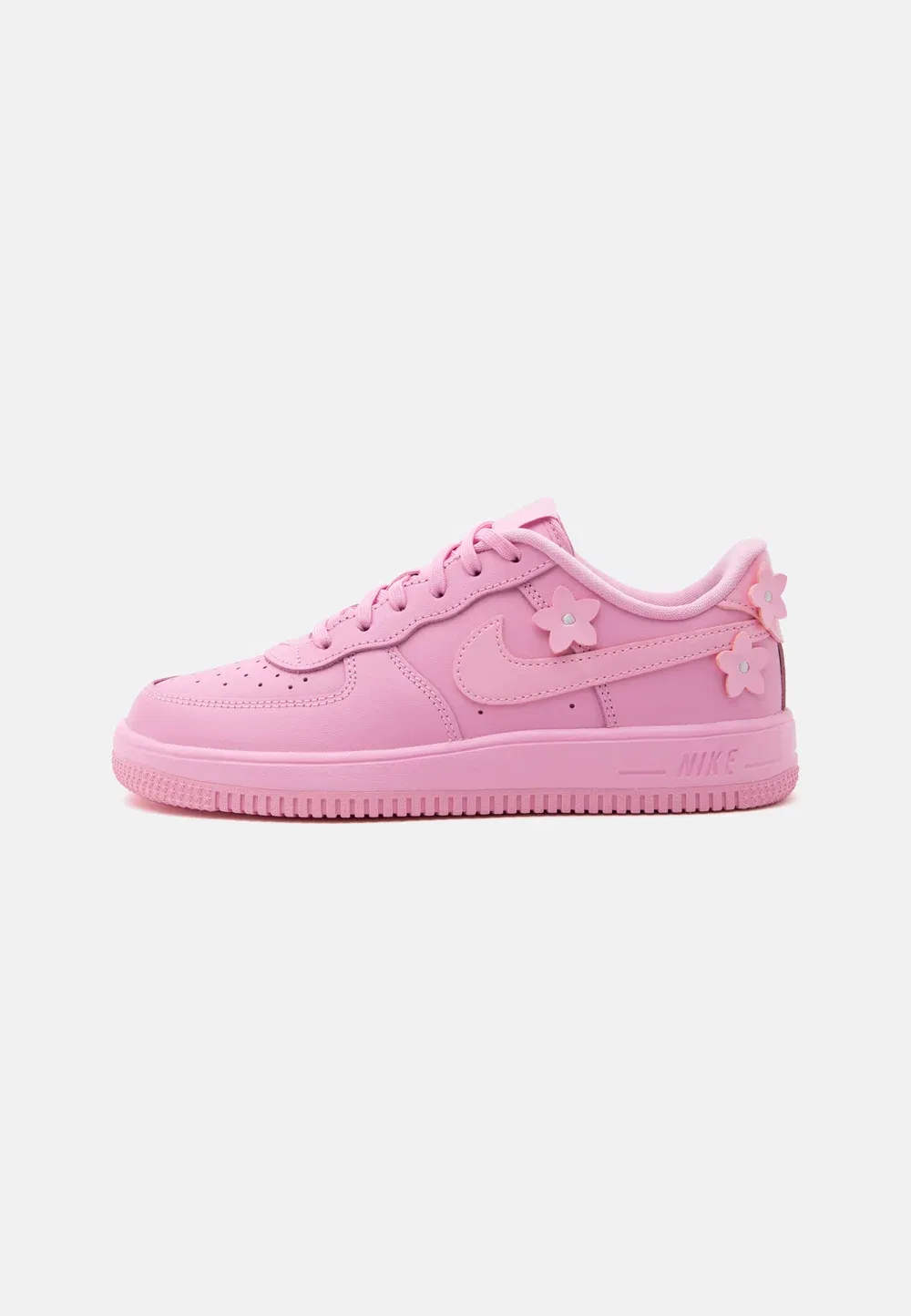Force 1 ki floret lace унисекс - кроссовки Nike Sportswear, Pink Rise/Pink Foam/Metallic Silver-Coloured