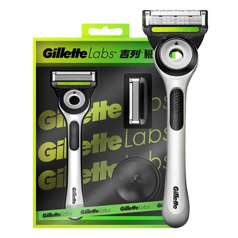 Мужской бритвенный станок с 2 сменными лезвиями и подставкой Gillette Aurora, Black