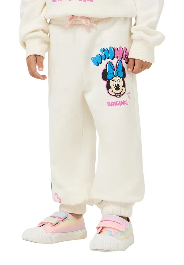 Брюки с принтом Mickey Mouse and friends Tracksuit bottoms Terranova, bianco lana, белый — фото 4
