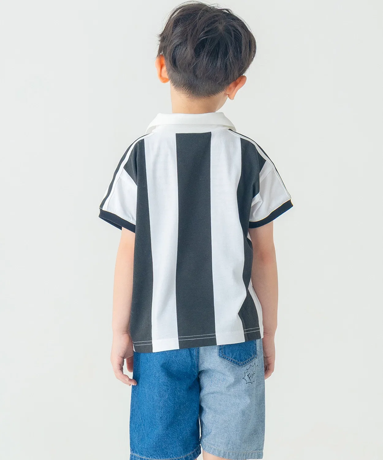 Детская футболка с воротником и принтом Game Shirt DILASH, Черный — фото 3
