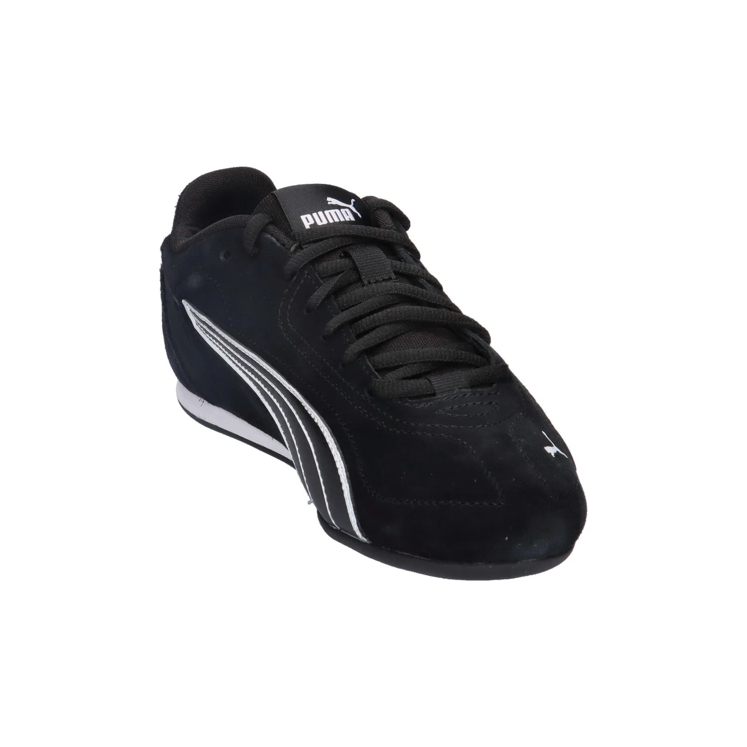 Детские кроссовки с замшевым верхом Catch SD Jr Puma, Schwarz Weiss Schwarz — фото 2