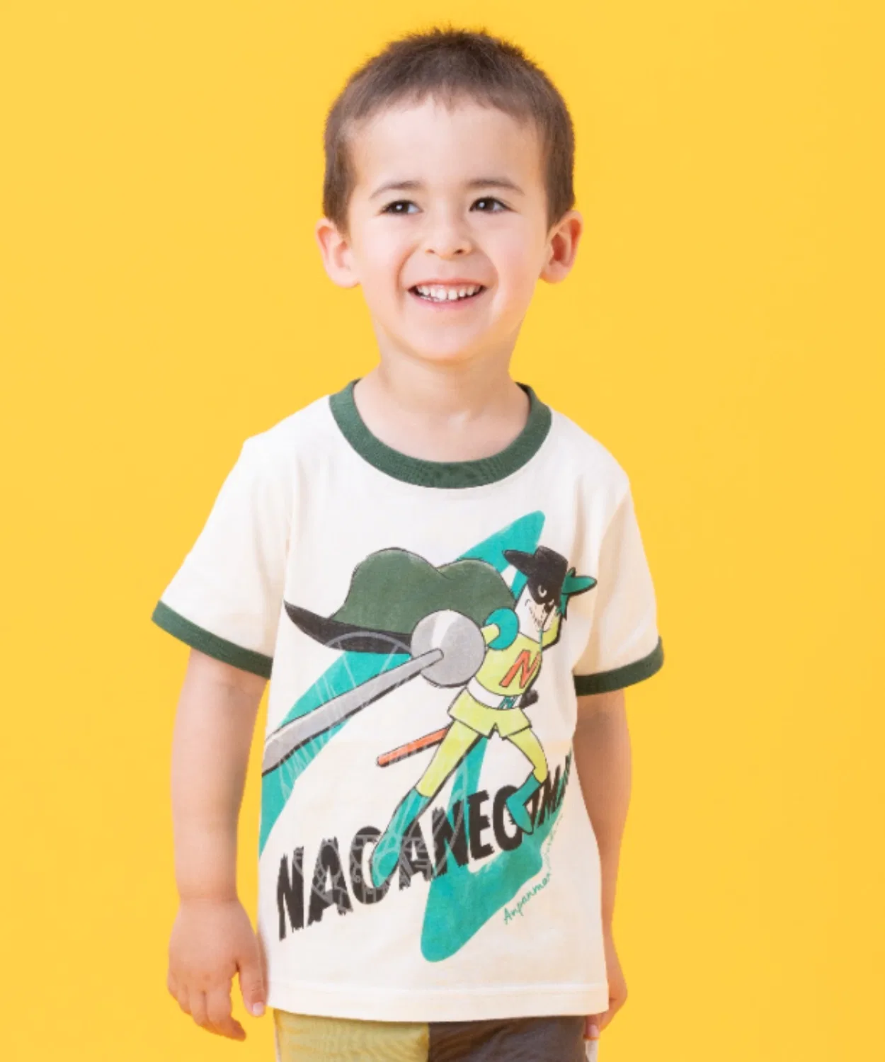 Детская футболка с принтом Наганегиман ANPANMAN KIDS COLLECTION, Off White