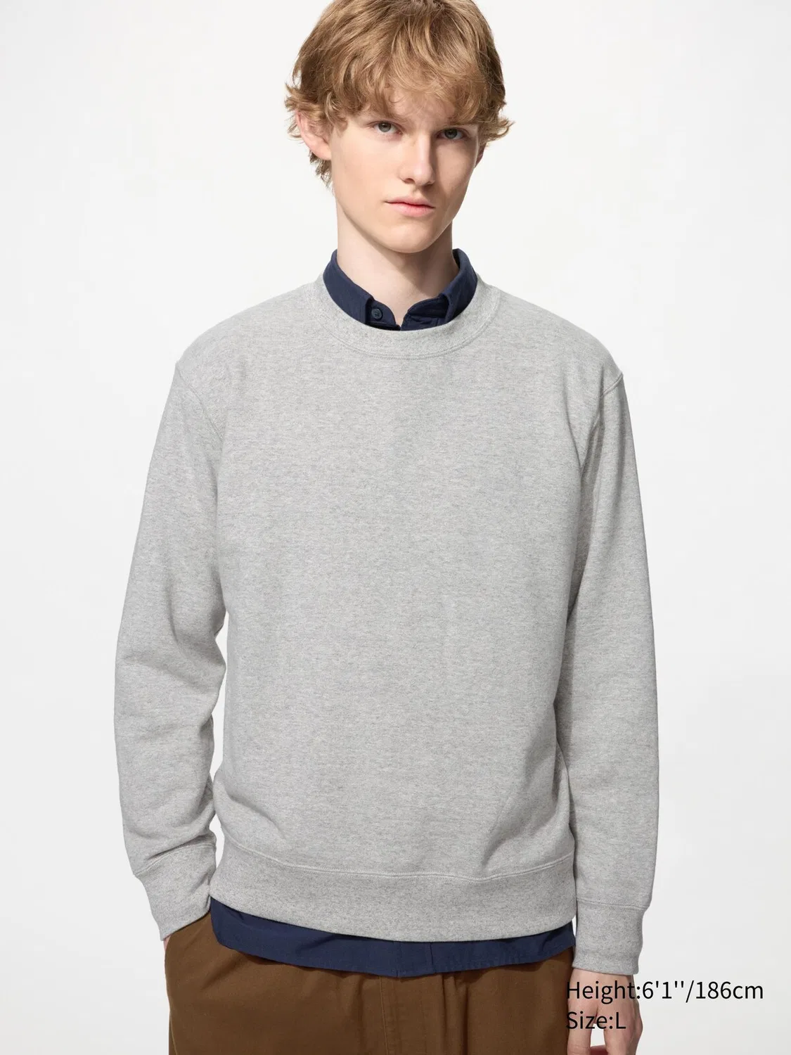 Толстовка Uniqlo, повседневная, серый