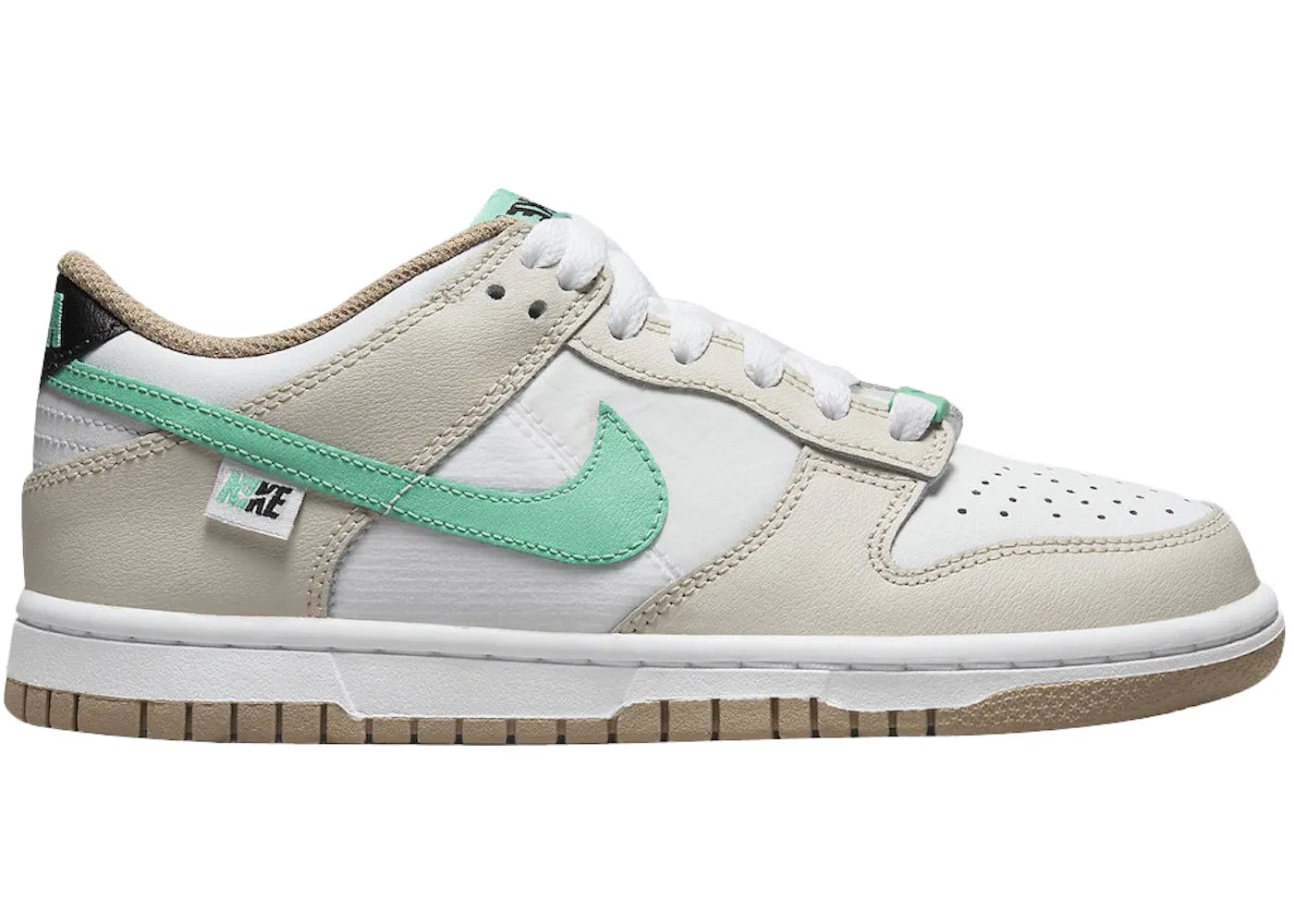Детские кроссовки с низким верхом Nike Dunk Low Split Seam Nike, White/Tan-Mint