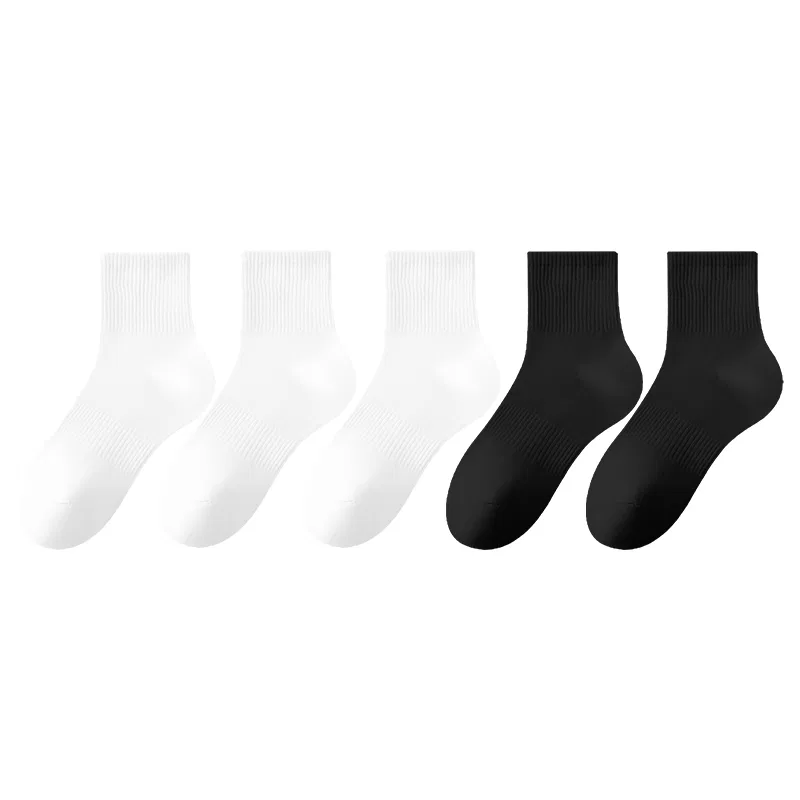 Детские носки с принтом, комплект из 5 пар, MADALLO, 2 Black 3 White