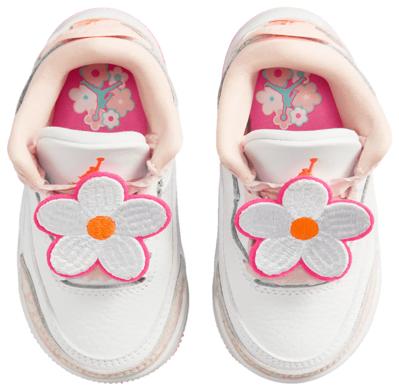 Кроссовки для малышек Retro 3 Jordan, цвет Pink/Orange/Blue — фото 4