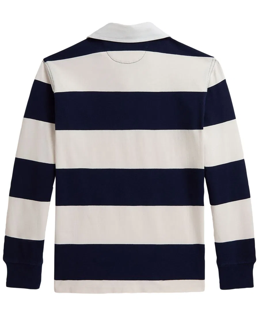 Рубашка-регби с длинным рукавом Iconic Polo Ralph Lauren, Refined Navy/Nevis — фото 4