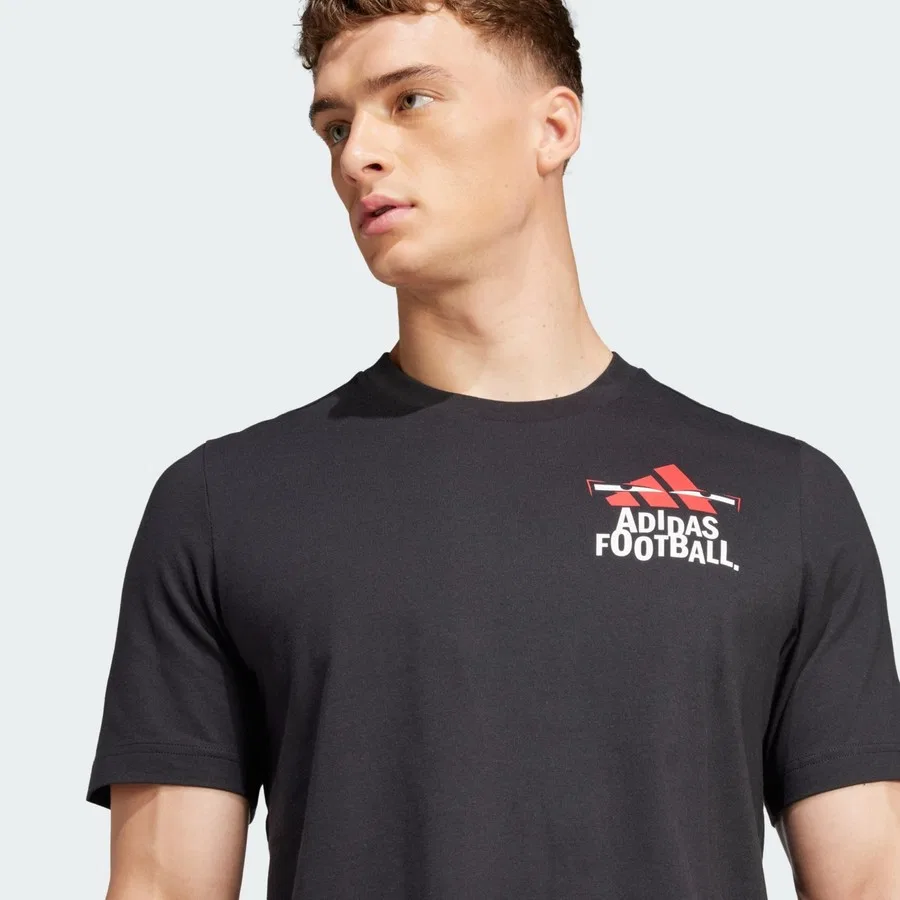 Футболка с принтом Performance Football Graphic Tee adidas, Белый — фото 4