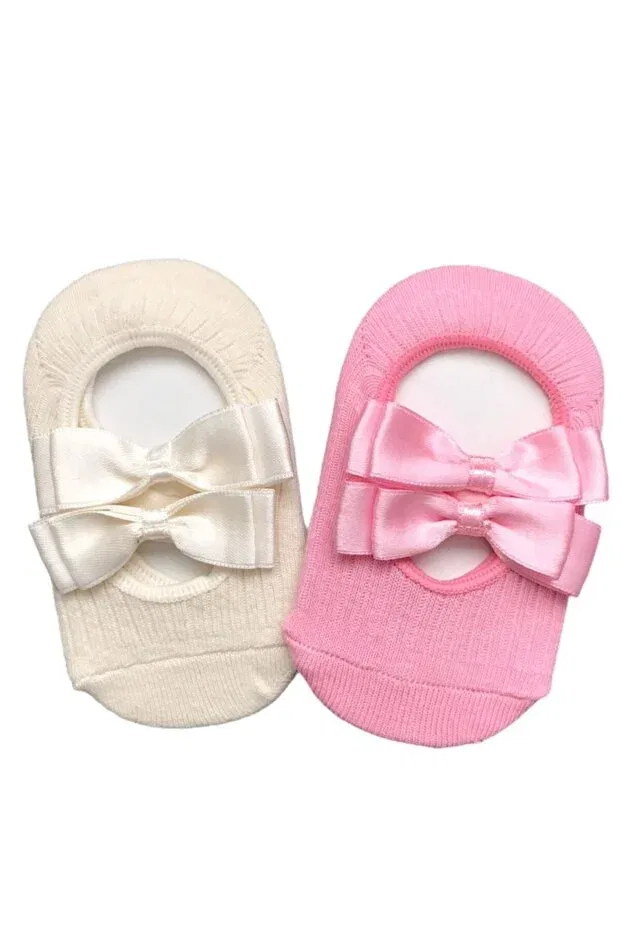 Детские носки для девочек с принтом Babette Socks Lalinkids, Cream And Pink