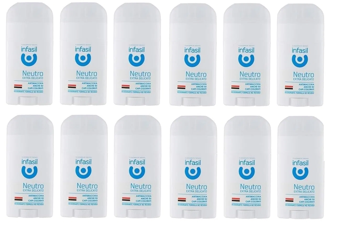 Дезодорант-стик Neutro Extra Delicato Anti-Stain, Italian Gourmet E.R., набор 12 шт. по 50 мл, Infasil — фото 2