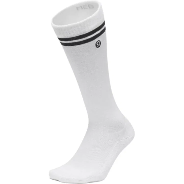 Детские носки гольфы Daily Essentials Lululemon, White/Black