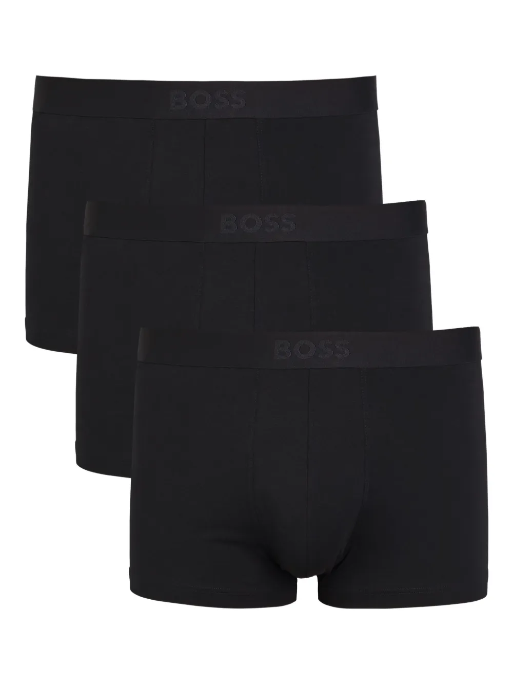 

Комплект из трех трусов-брифов с логотипом BOSS, черный