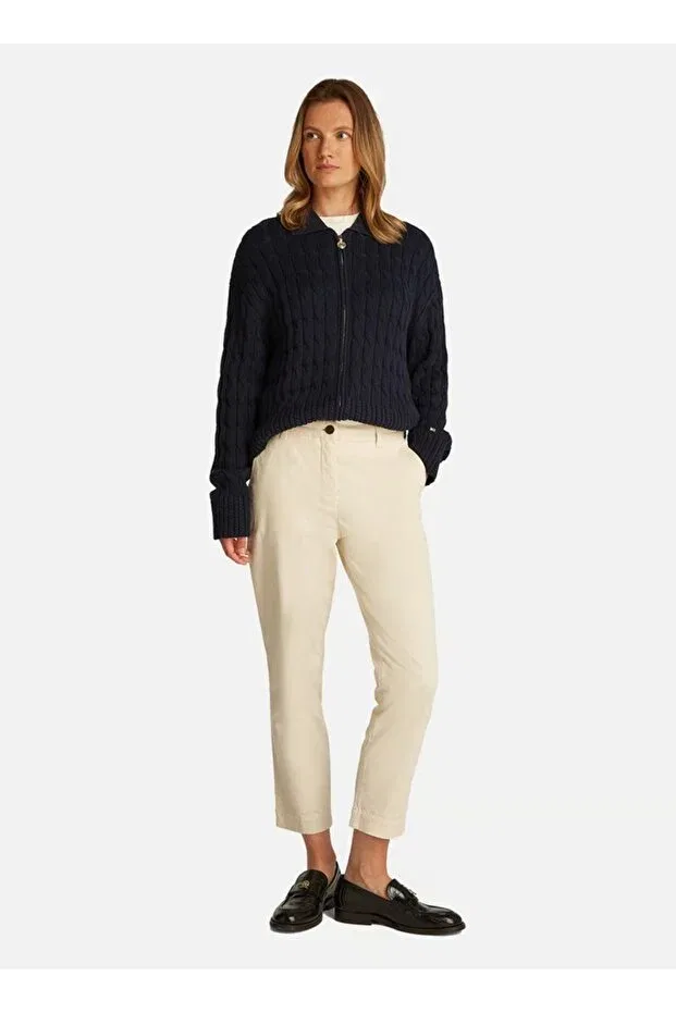 Женские брюки чинос из стрейч-хлопка Tommy Hilfiger, Nude Color — фото 3