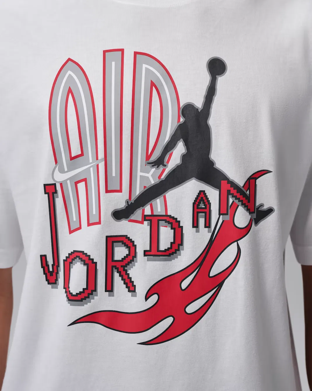Мужская футболка с графическим принтом Jordan, White/University Red — фото 4