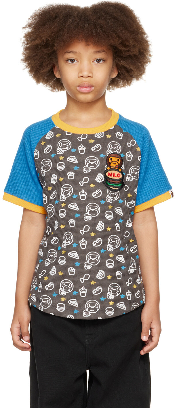 

Детская серая футболка Milo Junk Food для малышей BAPE, Серый, Детская серая футболка Milo Junk Food для малышей BAPE