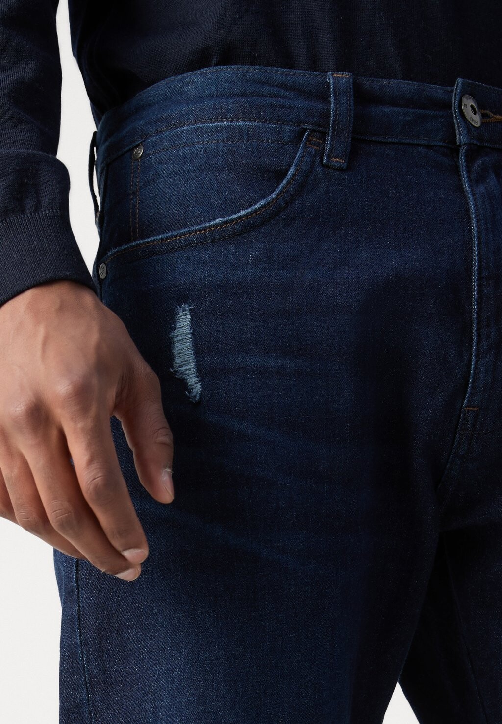 

Джинсы облегающего кроя INDICODE JEANS, темно-синий деним