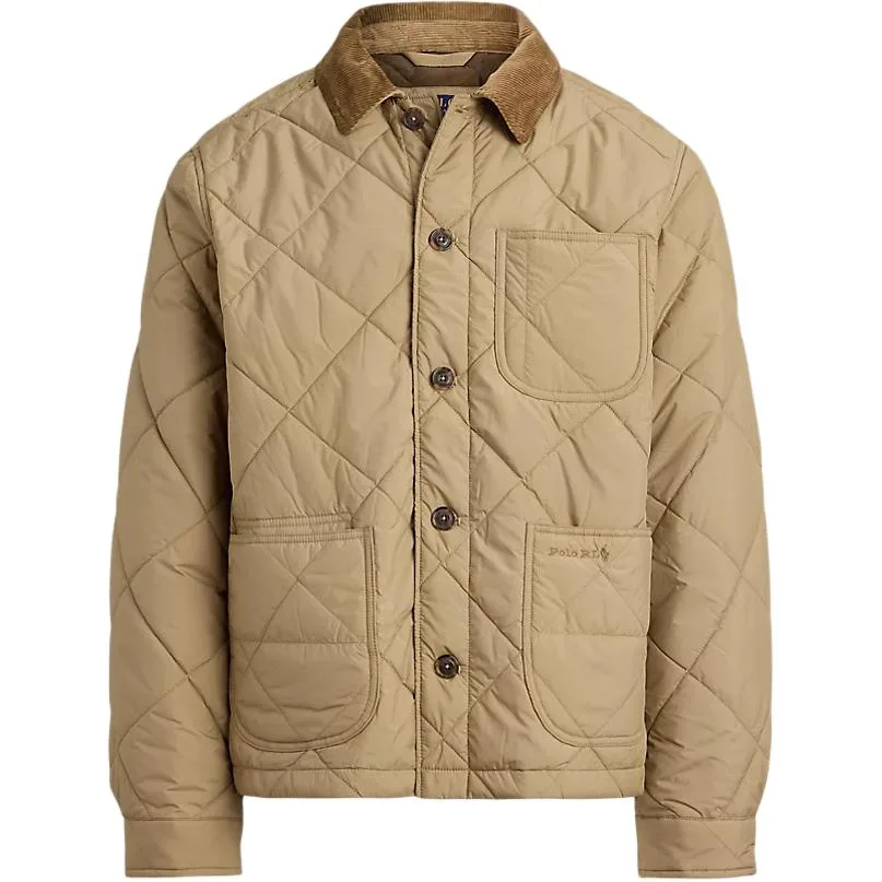 Куртка с отделкой из стеганого вельвета Polo Ralph Lauren, хаки