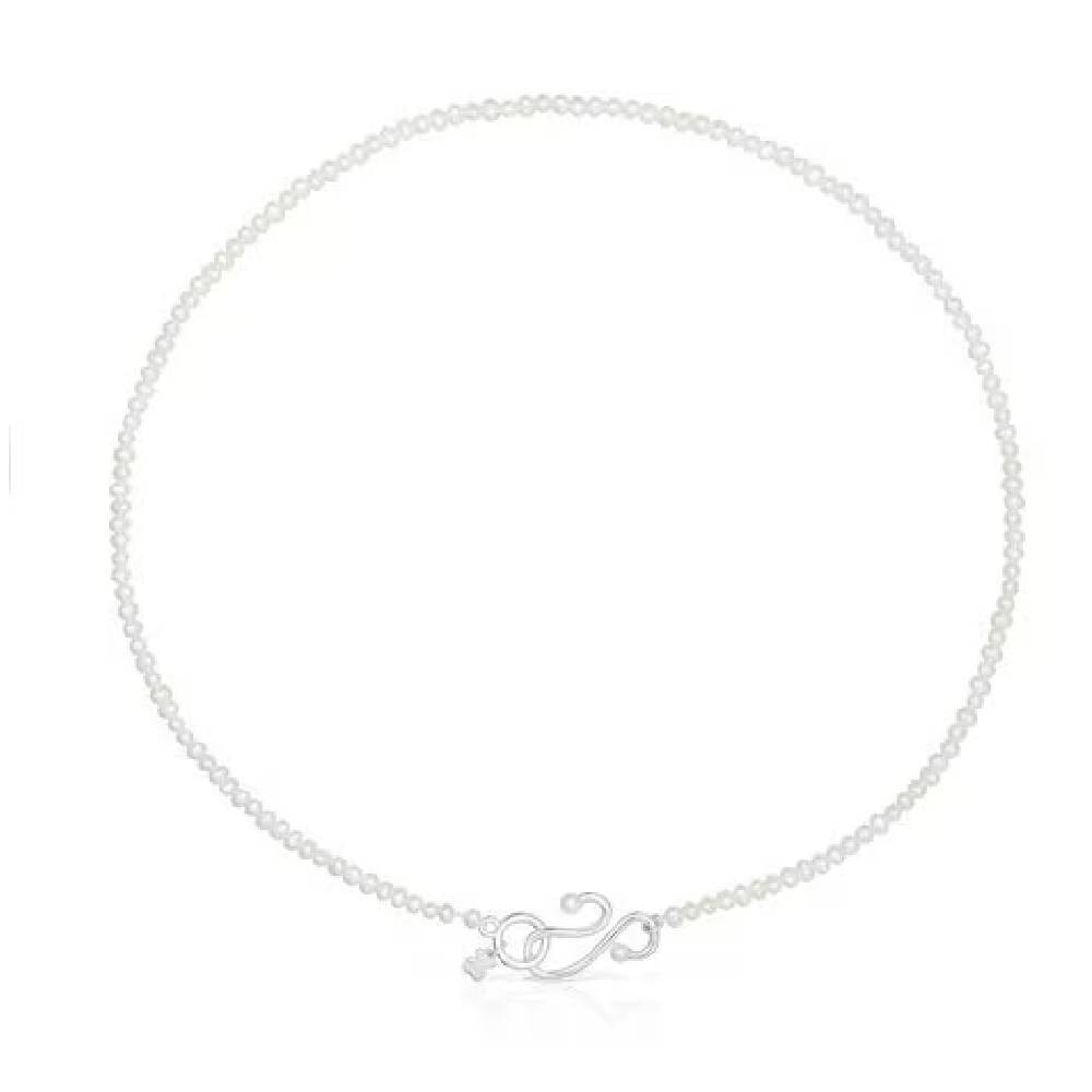 

Колье Tous Cultured Pearl Tsuri Silver Motif, серебро/жемчуг