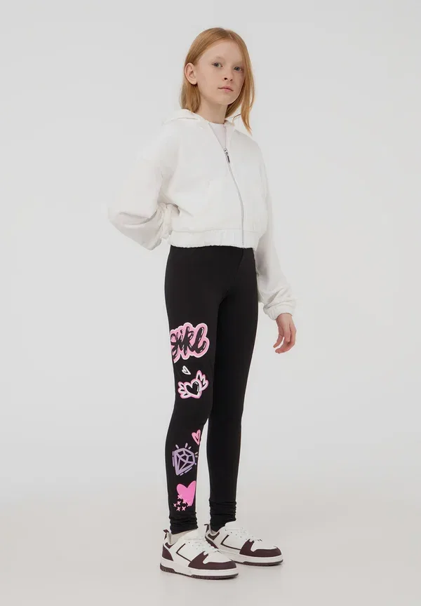 Леггинсы с принтом Leggings - trousers Terranova, черный