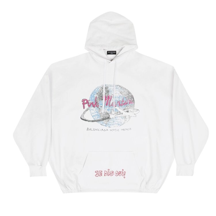 

Худи Balenciaga Elastic Hem Hoodie 'Ecru', белый
