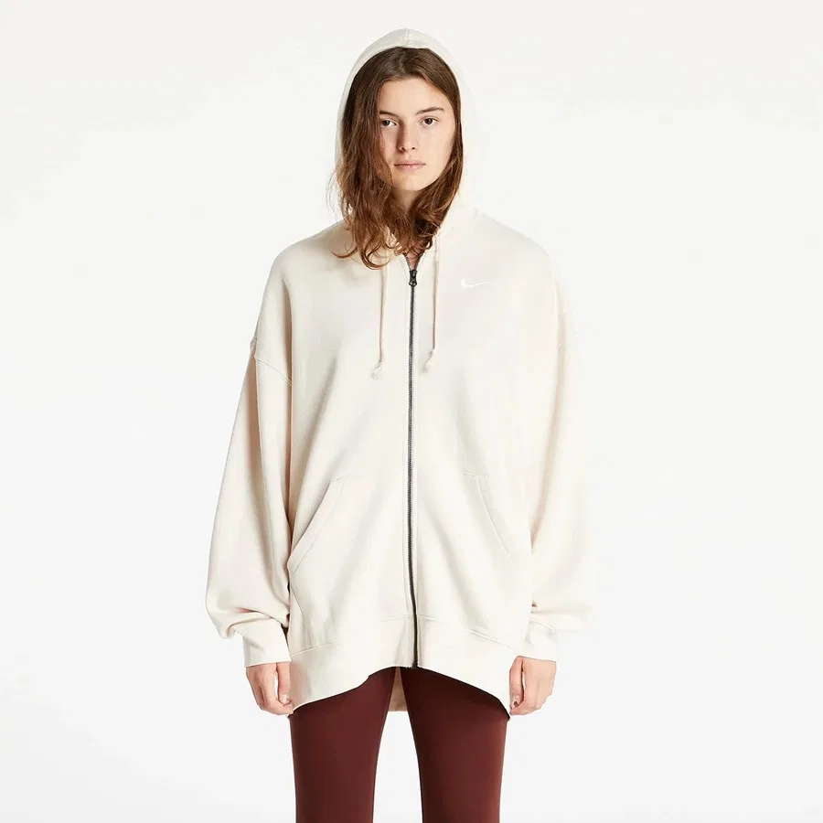 Женский худи oversize с полной молнией Nike Sportswear, Кремовый
