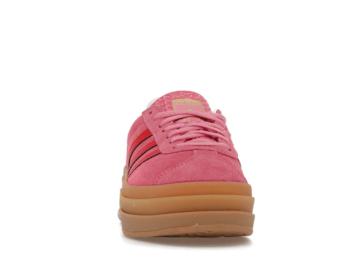 Детские кроссовки lifestyle с прошитыми полосками Adidas Gazelle Bold, Rose Tone Better Scarlet Cream White — фото 2
