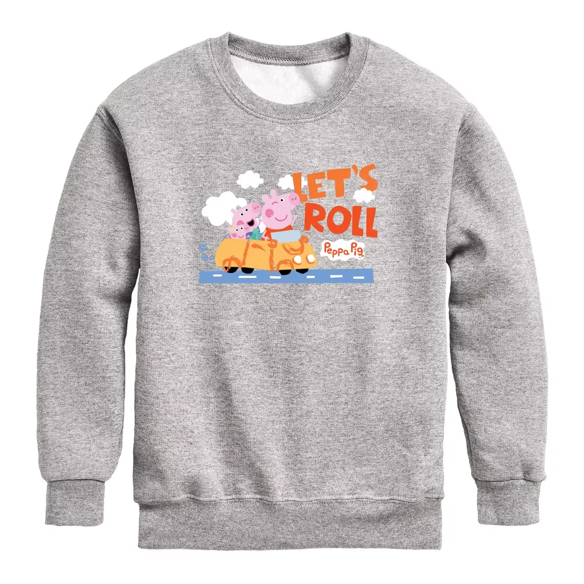 Детский свитшот из флиса с принтом Peppa Pig Let's Roll Peppa Pig, Mauve