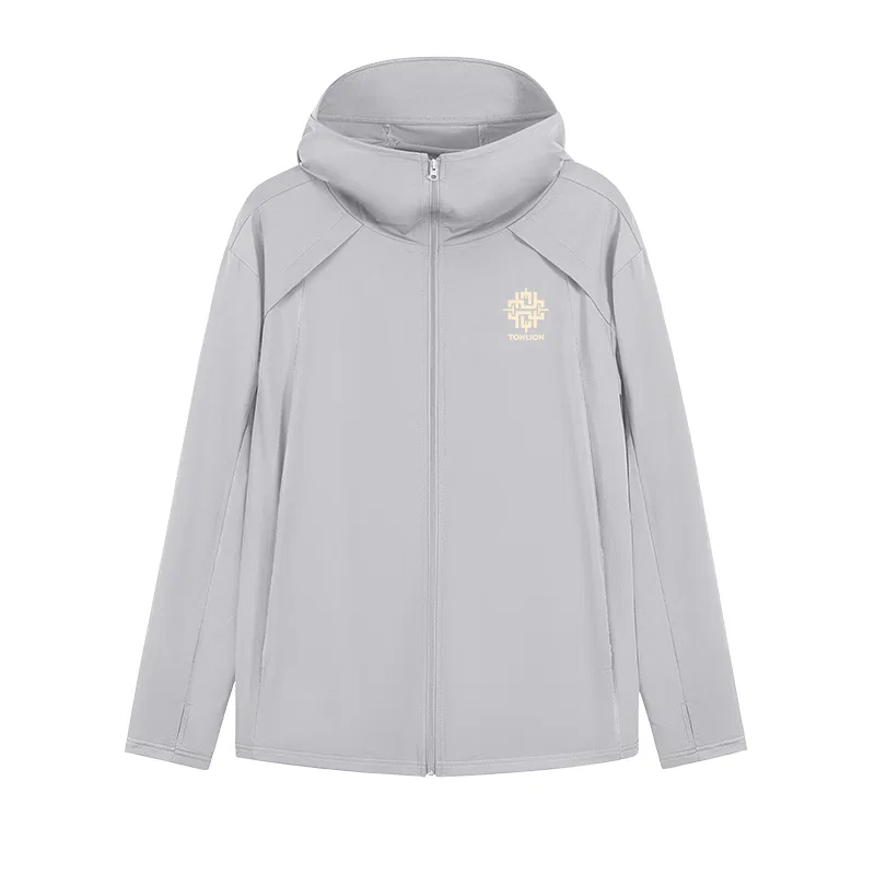 Детская куртка из футера с принтом Tonlion, Light Grey