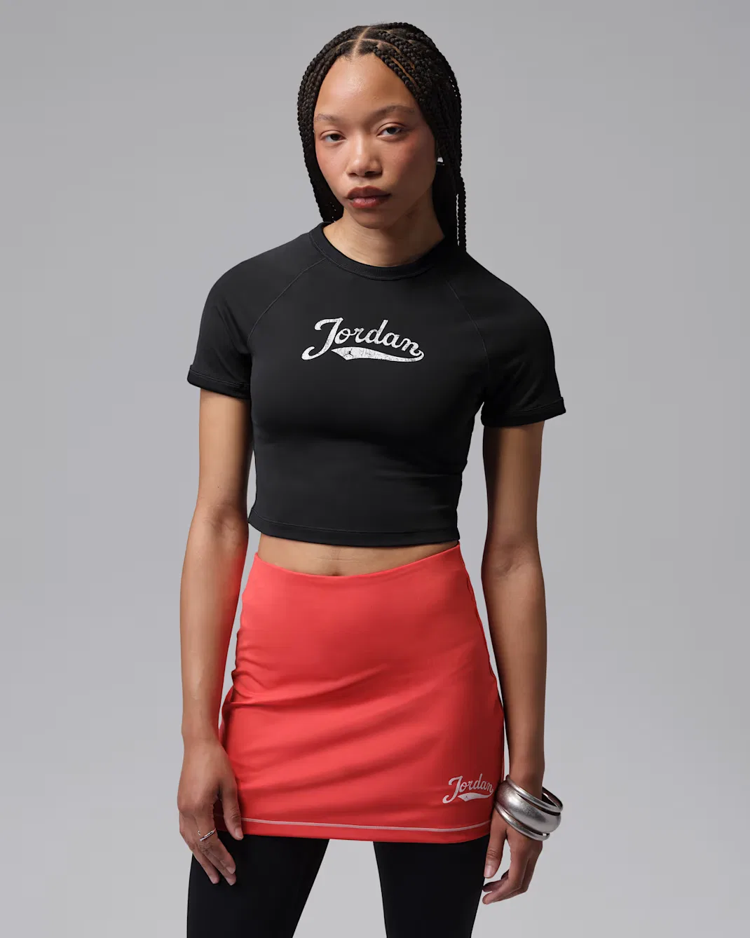 Женская футболка с коротким рукавом Jordan Brooklyn, Black/Dark Smoke Grey/White