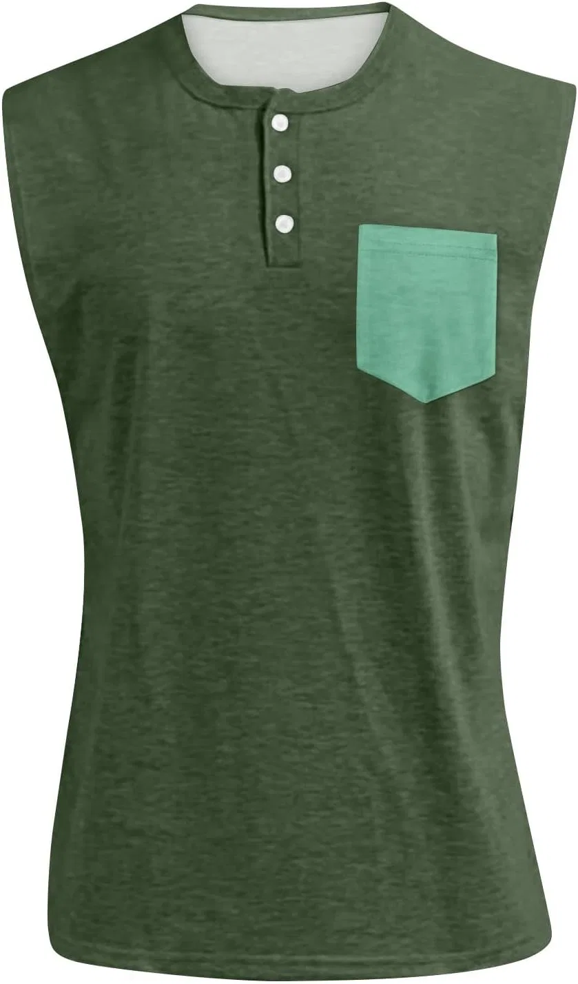 Мужская майка-безрукавка с принтом Muscle Relaxed Fit, Dark Green — фото 3
