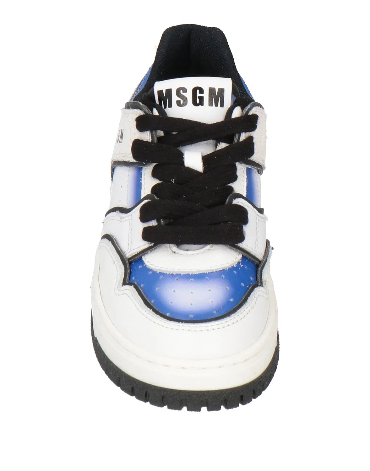 Мужские кроссовки из мягкой кожи с принтом Msgm, синий — фото 4