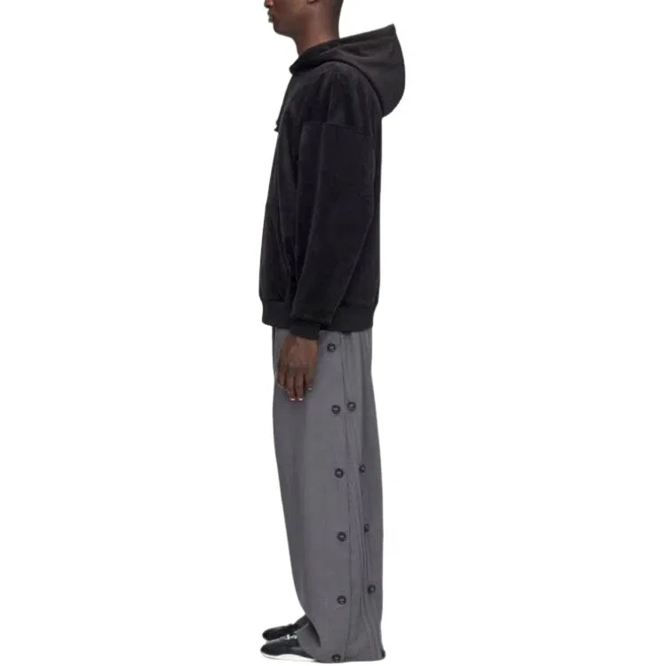 Мужское худи из вельвета с принтом Y-3 Velvet Corduroy Hoodie Adidas, черный — фото 4
