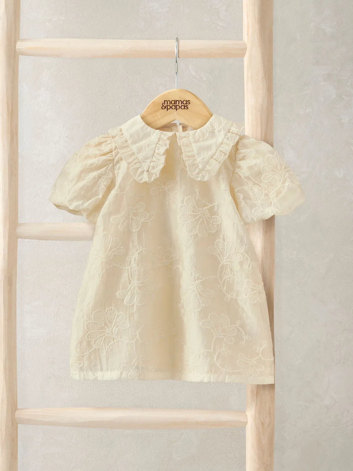 Платье с цветочной вышивкой Mamas & Papas, желтое