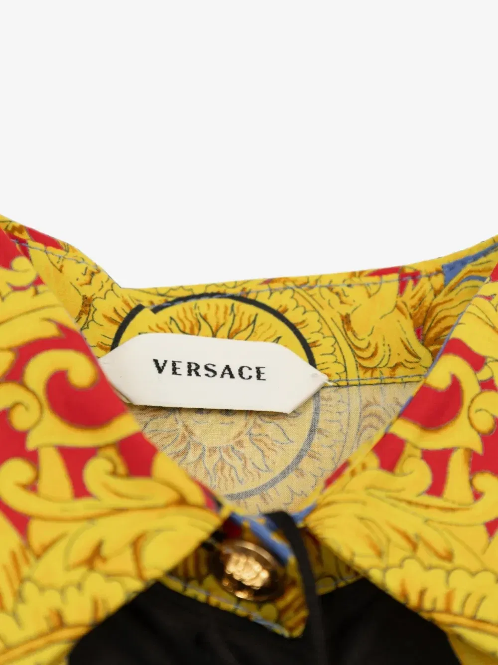 Платье с оборками и принтом Sun Baby Versace Kids, синий — фото 3