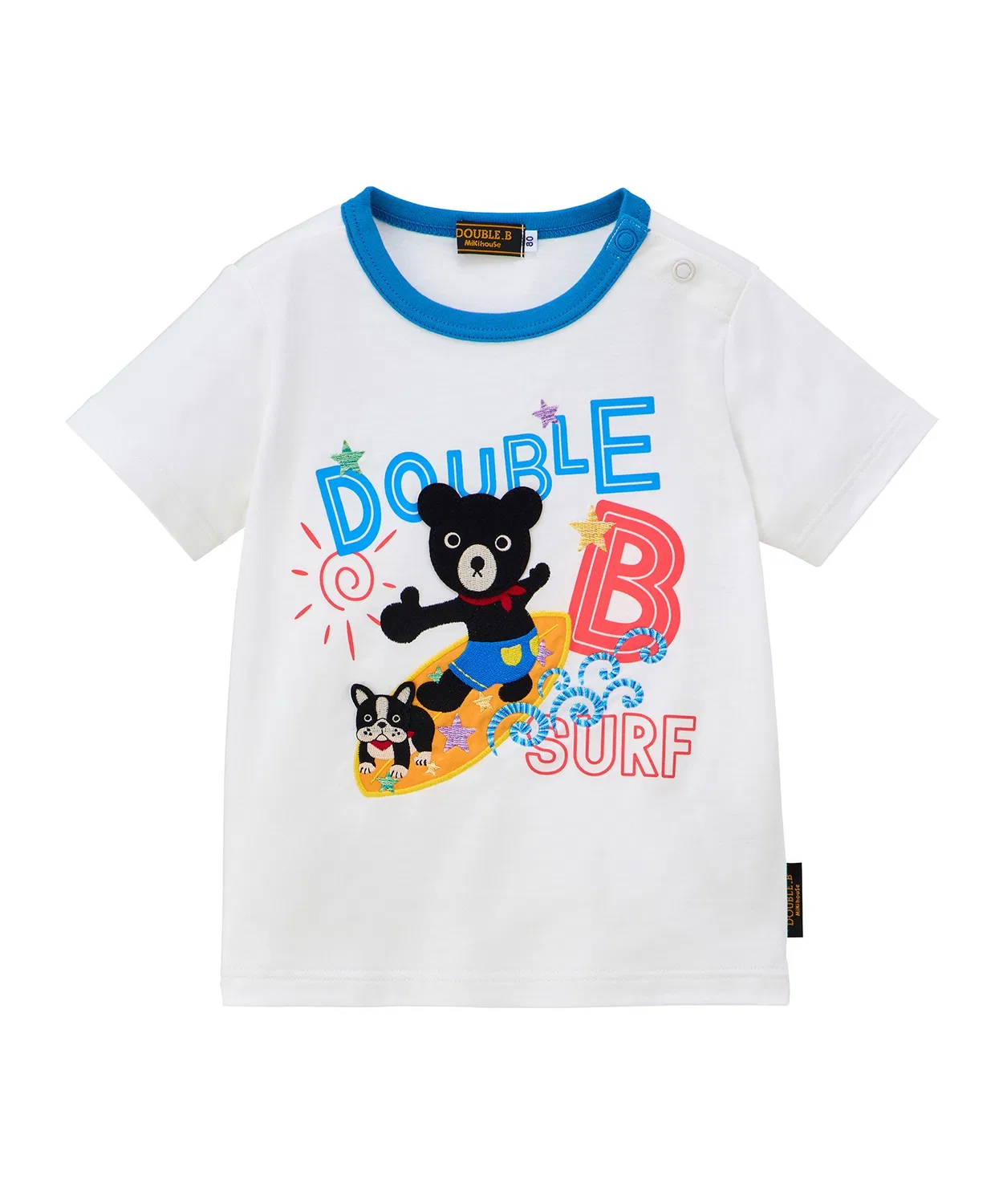 Детская футболка с принтом с коротким рукавом DOUBLE_B, White