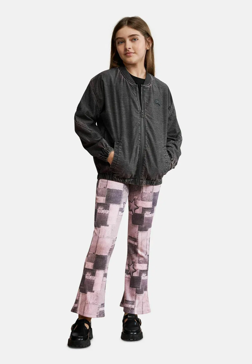 Леггинсы с принтом в стиле пэчворк - леггинсы - брюки Desigual, Black