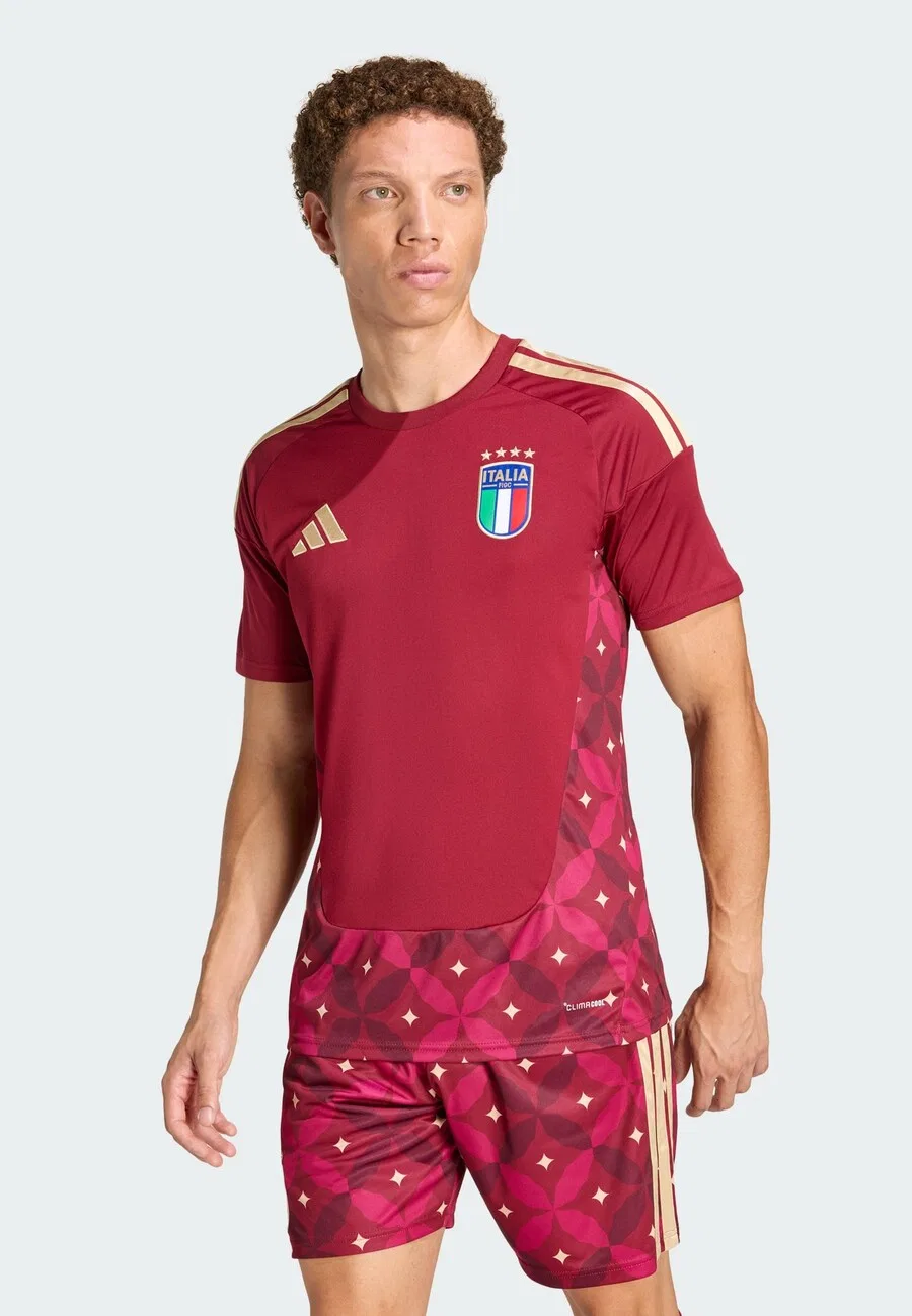 Футболка ADIDAS PERFORMANCE «Italy 26 Home Goalkeeper» красного цвета — фото 3