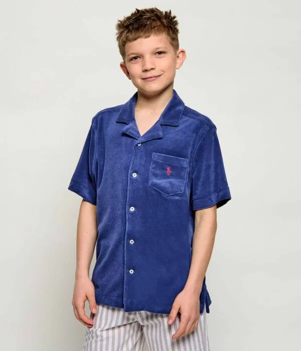 Детская рубашка с коротким рукавом Polo Ralph Lauren, Blu Marino