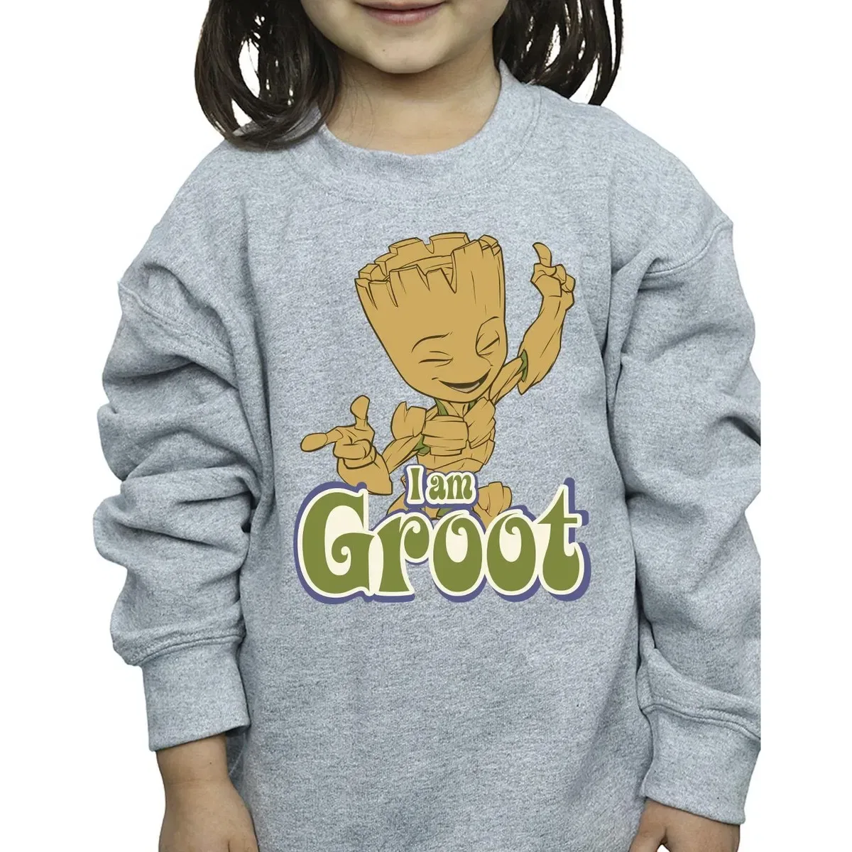 Свитшот с принтом Groot dancing Guardians Of The Galaxy, Grey — фото 3