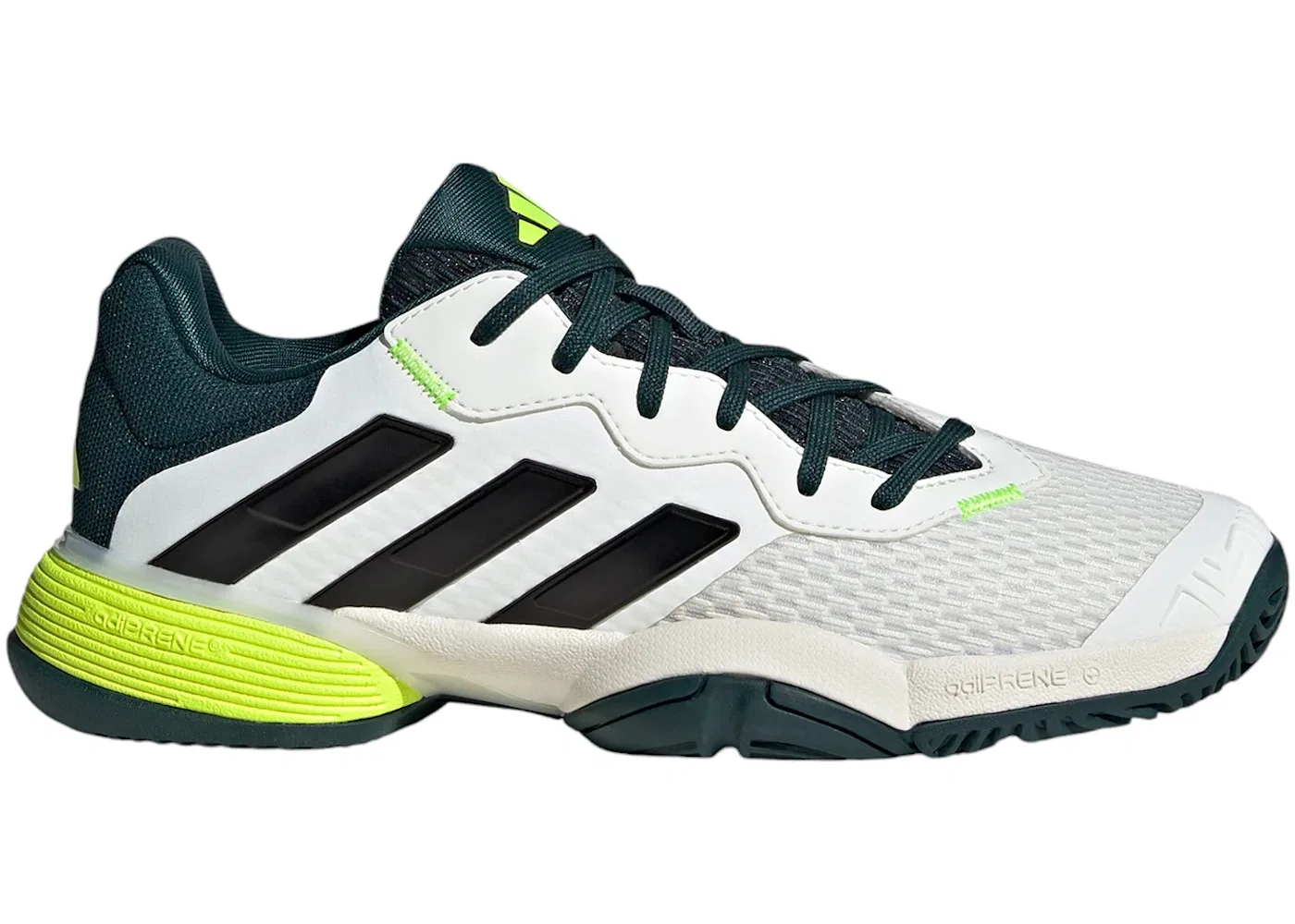 Детские кроссовки теннисные с дизайном Adidas Barricade, Off White/Core Black/Aurora Ivy